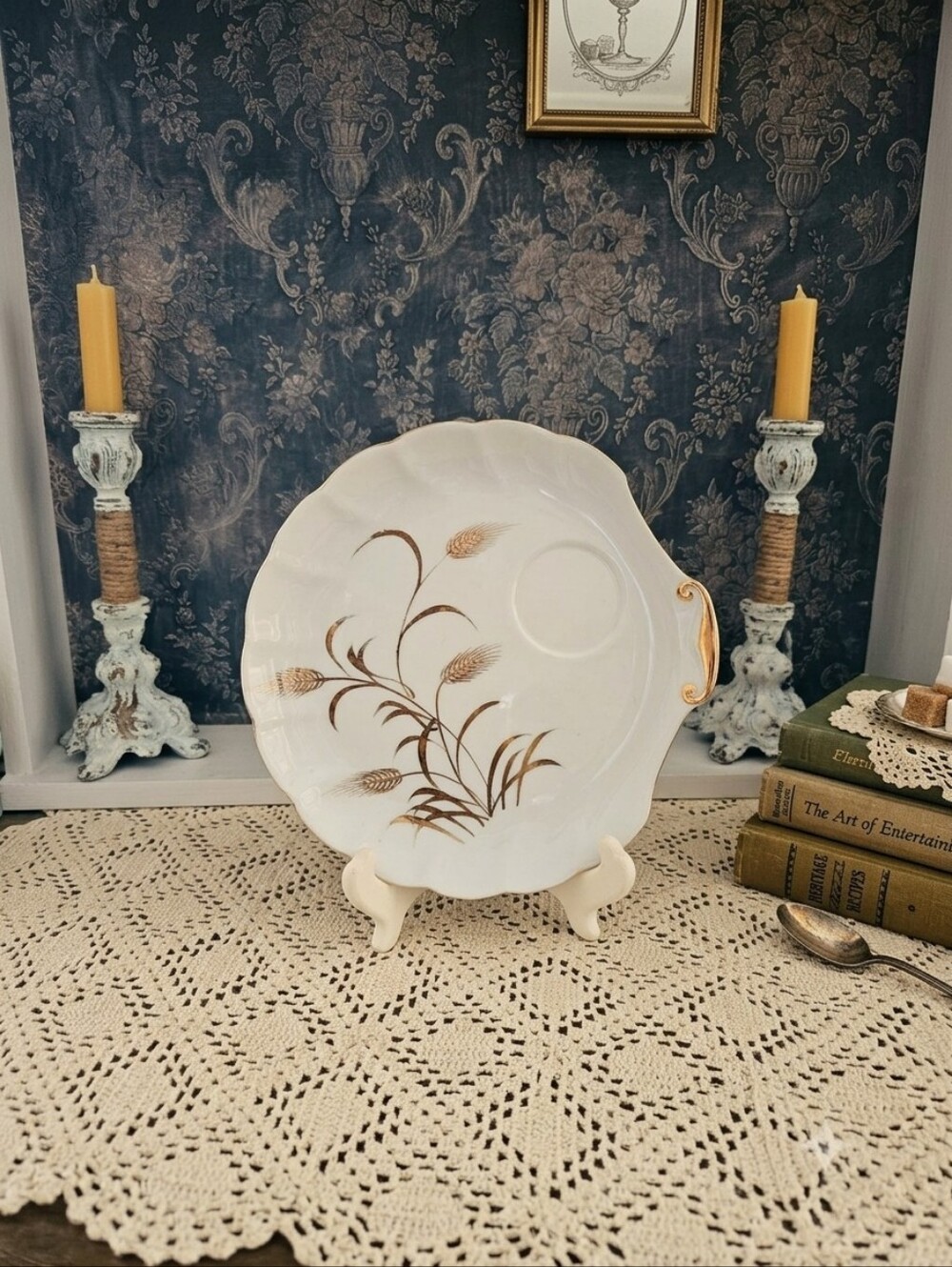 Vintage Japan 2760 Golden Wheat Snack Plate